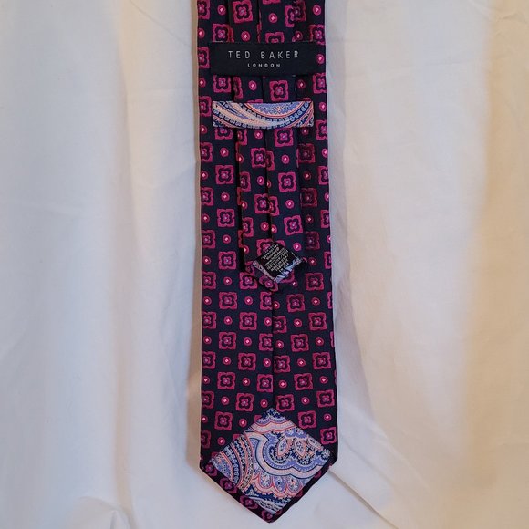 Ted Baker Tie- 100% Silk - Picture 1 of 8